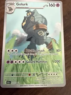 Pokemon TCG Golurk Illustration Rare Black Bolt 123/086 NM/M Condition - Image 2
