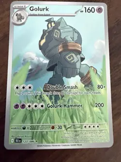 Pokemon TCG Golurk Illustration Rare Black Bolt 123/086 NM/M Condition - Image 4
