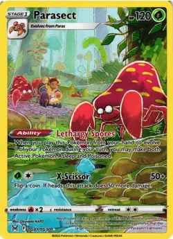 Pokemon TCG Parasect TG01/TG30 Swsh11: Lost Origin Trainer Gallery Holo NM - Image 1