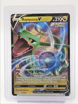 RAYQUAZA V 2021 POKEMON SWSH EVOLVING SKIES RARE 110/203 Q6702 - Image 1