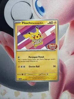 Pikachu berkemeja Batik Flower Pink Indonesia Journey 190/SV-P Promo Pokemon - Image 1