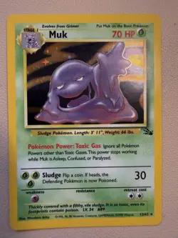 Pokemon TCG - Muk - 13/62 - Holo Unlimited - Fossil Unlimited [Near Mint] - Image 1
