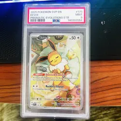 Pokemon Eevee SVP 173 Prismatic Evolutions ETB Promo PSA 9 Graded - Image 1