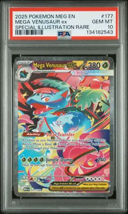 2025 POKEMON MEG EN-MEGA EVOLUTION #177 MEGA VENUSAUR EX PSA 10 - Image 1
