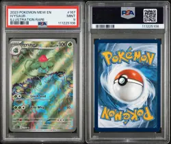 2023 POKEMON MEW EN-151 ILLUSTRATION RARE #167 IVYSAUR PSA 9 - Image 3