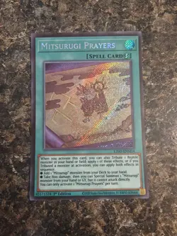 Yugioh Mitsurugi Prayers - L26D-ENM14 - 1st Ed. Secret Rare - NM - Image 1