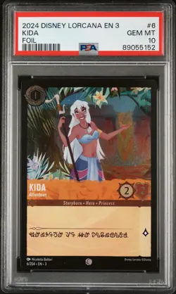 2024 Disney Lorcana 3 #6 Kida Atlantean - Foil PSA 10 - Image 1