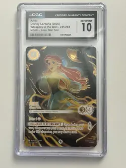 Disney Lorcana Whispers in the Well ARIEL Ethereal Voice 241/204 ICONIC CGC 10 - Image 1