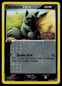 Pokemon Card - Poochyena Power Keepers 58/108 Common Reverse Holo Stamped - Image 1