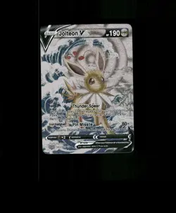 FAN-ART READ DESCRIPTION BELOW HOLO Jolteon Card Jolteon Pokemon Card p1 - Image 1