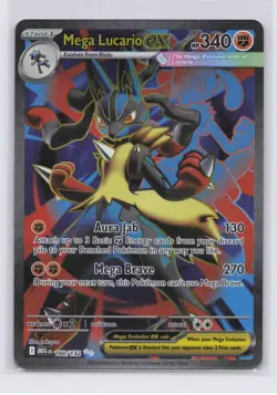 Mega Lucario ex 160/132 Me01: Mega Evolution Holo Pokemon Card NM - Image 1