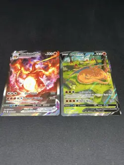 Pokemon TCG Charizard UPC two card lot - Image 1