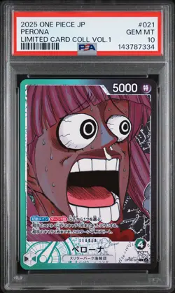 2025 ONE PIECE JAPANESE LTD CARD COLLECTION VOL.1 #021 PERONA PSA 10 - Image 1