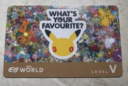 Level 5 EB World Pokemon 30th Anniversary Memebership Card Pikachu Brand New!! - Image 1