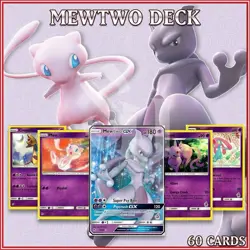 Mewtwo Deck From 2021 Pokemon TCG Battle Academy Game With 60 Cards Mewtwo GX - Image 1