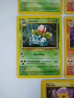 Pokemon Base Set Starters + Evolutions + Pikachus - Exact Cards! - Image 5