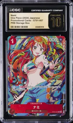 2024 ONE PIECE JPN PROMO CARDS PRB STORAGE BOX #ST01-007 NAMI CGC 10 PRISTINE - Image 1