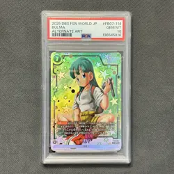 Bulma - 2025 Dragon Ball Super Card Game DBS FSN World JP #FB07-114 SR* PSA 10 - Image 1