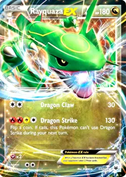 Rayquaza EX 60/108 XY Roaring Skies Holo Pokemon Card Near Mint NM - Image 1