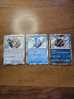 Pokemon SHINY Lot Of 3 Cards Shinies (Kingambit Wugtrio Revavroom) - Image 1