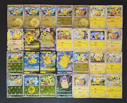 Pokemon Trading Card Game TCG Pikachu Promo Chinese Poke Ball Holo lot*28 JL89 - Image 1