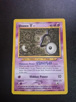Unown 89/105 Neo Destiny Pokemon Card MP - Image 1