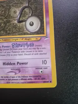 Unown 89/105 Neo Destiny Pokemon Card MP - Image 4