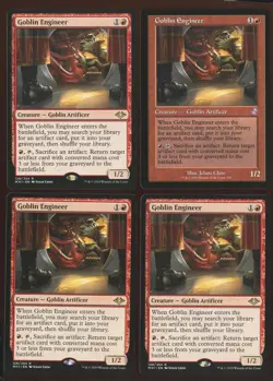 4x Goblin Engineer Rare LP/NM Time Spiral Modern Horizons Magic Gathering MTG - Image 1