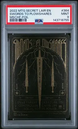 2022 MAGIC: THE GATHERING SECRET LAIR DROP MSCHF-FOIL SWORDS TO PLOWSHARES PSA 9 - Image 1