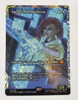MTG APRIL O’NEIL, HACKTIVIST SHOWCASE FRACTURED FOIL SSP 🔥 NM TMNT MAGIC - Image 1
