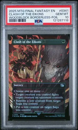 Clash of the Eikons - #341 - Borderless - Foil - Final Fantasy - FIN - PSA 10 - Image 2