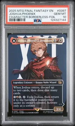 Joshua, Phoenix's Dominant - #397 - Borderless - Foil - Final Fantasy - PSA 10 - Image 3