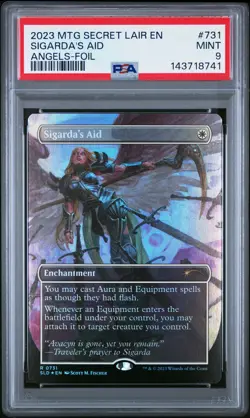 2023 MAGIC: THE GATHERING SECRET LAIR DROP #731 SIGARDA'S AID PSA 9 - Image 1