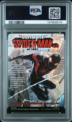 2025 MTG MARVEL'S SPIDER-MAN #0234 MILES MORALES/ULTIMATE SPIDER-MAN PSA 9 - Image 2