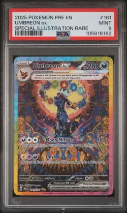2025 POKEMON PRE EN-PRISMATIC EVOLUTIONS #161 UMBREON EX PSA 9 - Image 1