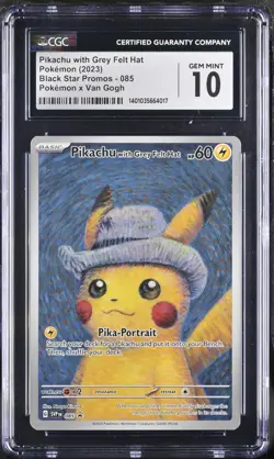 Pikachu with Grey Felt Hat Van Gogh POKEMON SVP EN-SV Promo 2023 085 CGC 10 - Image 3