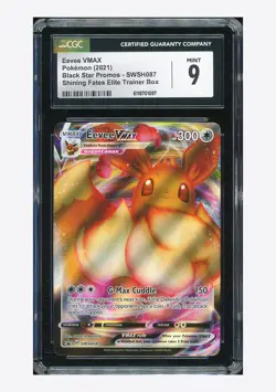 Pokemon CGC 9 Eevee VMAX Promo 2021 SWSH087 Shining Fates ETB English - Image 1