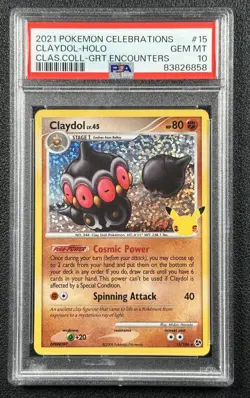 CLAYDOL HOLO PSA 10 2021 POKEMON SWSH CELEBRATIONS #15/106 CLASSIC GRT 6858 - Image 1