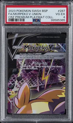 2023 POKEMON SWSH BLACK STAR PROMO #287 FULL ART/MORPEKO V-UNION PSA 4 - Image 1