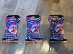 Pokemon TCG: Sword & Shield Fusion Strike Sleeved Booster Packs - Lot of 3 - Image 1