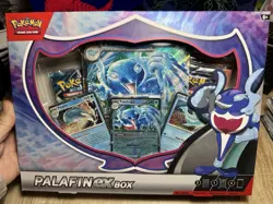 PALAFIN EX BOX Pokemon TCG 4 Booster Packs + 4 Foil Promo Cards SEALED NEW - Image 1