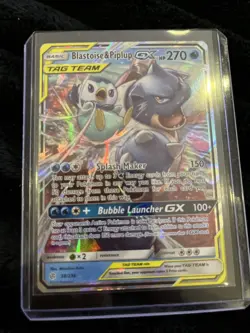 Blastoise & Piplup GX - 38/236 - Ultra Rare - Cosmic Eclipse - Pokemon - NM/M - Image 1