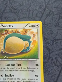 Pokemon: Snorlax #77/124 Fates Collide 2016 Rare Non-holo Vintage - LP - M56 - Image 4