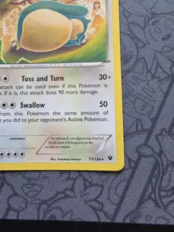 Pokemon: Snorlax #77/124 Fates Collide 2016 Rare Non-holo Vintage - LP - M56 - Image 5