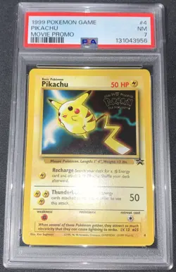 1999 POKEMON GAME MOVIE PROMO #4 PIKACHU PSA 7 - Image 1
