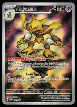 Alakazam 009 Holo Illustration Rare Mega Evolution Promo Pokemon Card - Image 1
