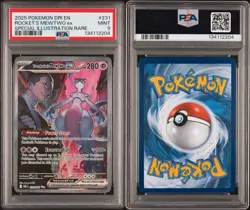 Pokemon Team Rocket's Mewtwo ex 231/182 Special Illustration Rare Holo PSA 9 20… - Image 3