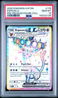 2025 POKEMON SVP PROMO PREMIUM FIGURE COLLECTION #175 ESPEON EX PSA 10 - Image 1