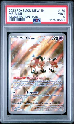 2023 POKEMON MEW EN-151 ILLUSTRATION RARE #179 MR. MIME PSA 9 - Image 1