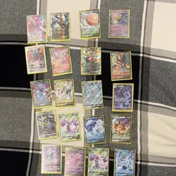 Pokemon TCG 20 Holo V Cards Lot - Eevee, Mew, Regigigas, Dracovish, Drapion - Image 1